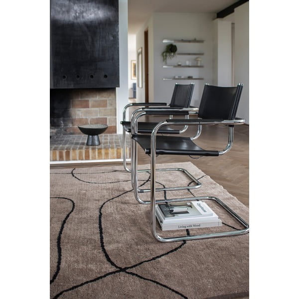 Hnědý pratelný bavlněný koberec 140x200 cm Shadow – Mette Ditmer Denmark-image-1