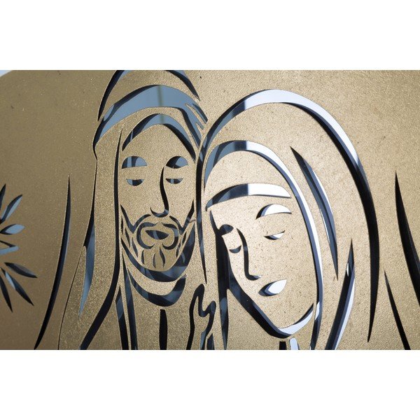 Nástěnná dekorace ve zlaté barvě Mauro Ferretti Nativity-image-3