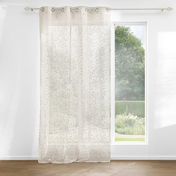 Záclona v béžové a zlaté barvě 140x240 cm Maissa – douceur d'intérieur-image-1