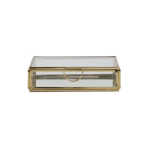 Dekorativní skleněný úložný box ve zlaté barvě Mirina – Light & Living-image-2