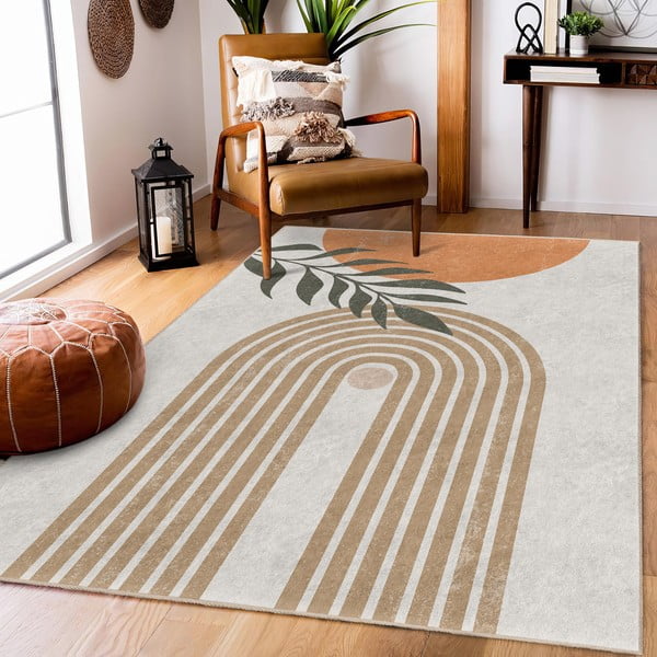 Krémový pratelný koberec 80x150 cm Dot Arch – Mila Home-image-4