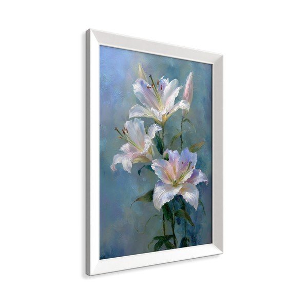 Tištěný obraz s rámem 56x75 cm Lilies – Styler-image-4