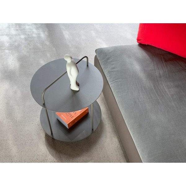 Kovový kulatý zahradní odkládací stolek ø 45 cm Plip – Ezeis-image-2