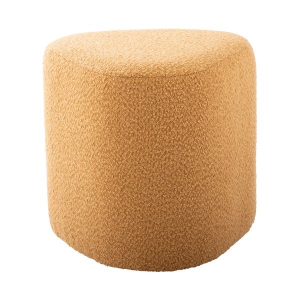 Žlutý taburet z textilie bouclé Ada – Leitmotiv-image-2