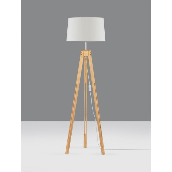 Bílá/v přírodní barvě stojací lampa (výška 145 cm) Leroy – Nova Luce-image-3