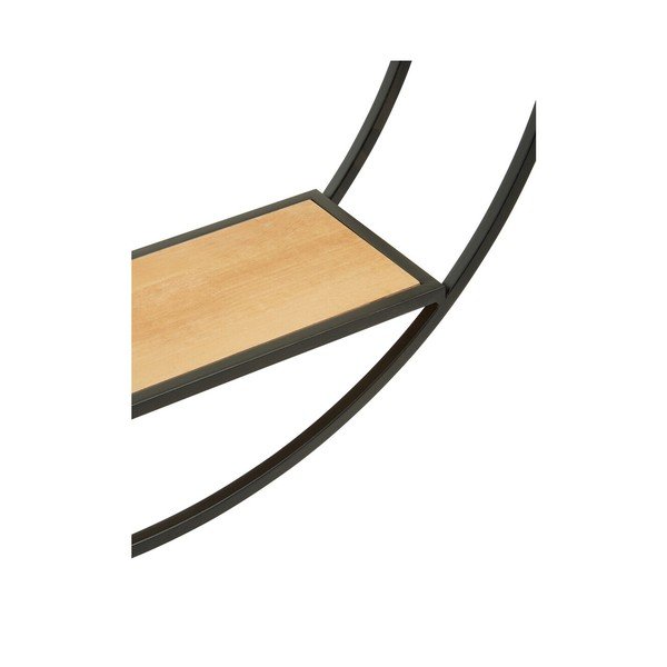 Černá/v přírodní barvě patrová kovová police 61 cm Mataram – Premier Housewares-image-3