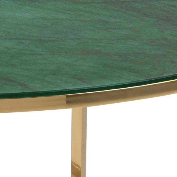 Zelený kulatý konferenční stolek ø 80 cm Alisma - Actona-image-3