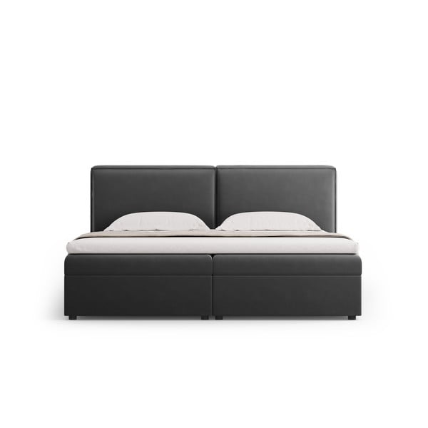 Tmavě šedá boxspring postel s úložným prostorem 180x200 cm Arendal – Cosmopolitan Design-image-4