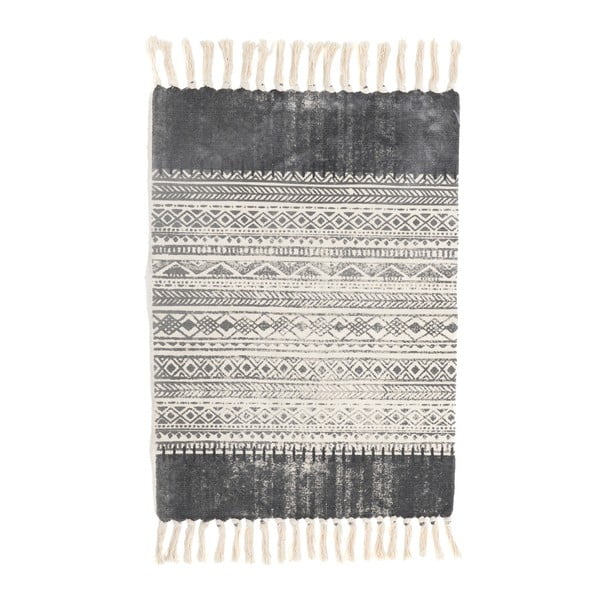 Černobílý koberec InArt Correr, 90 x 60 cm