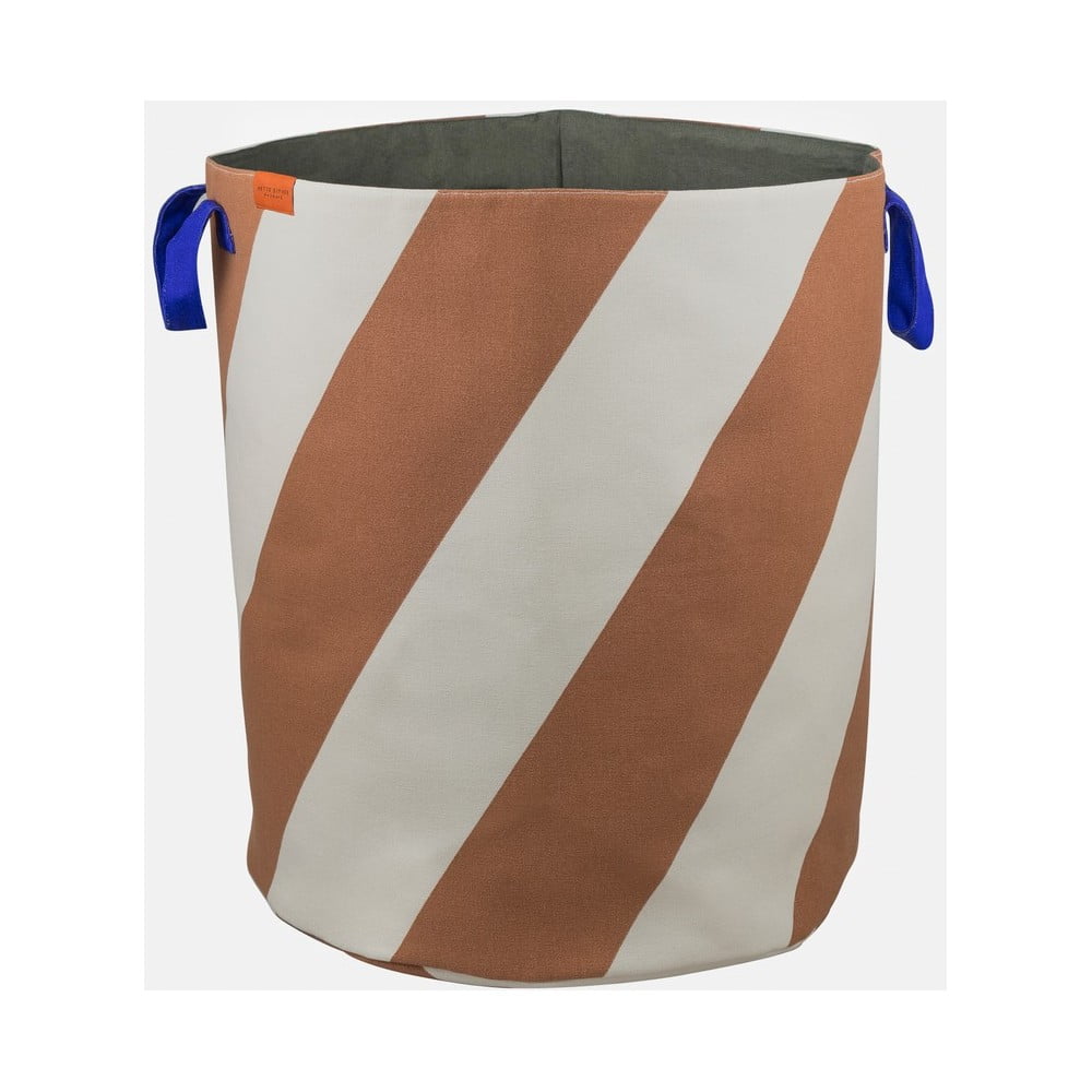 Látkový koš na prádlo v cihlové barvě/krémový 5 l Diagonal – Mette Ditmer Denmark