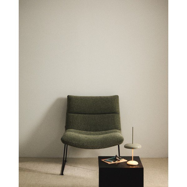 Zelené žinylkové křeslo Asen – Kave Home-image-1