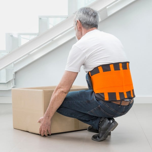 Oranžovo-černý sportovní pás na hubnutí a správné držení těla InnovaGoods, velikost L-image-1