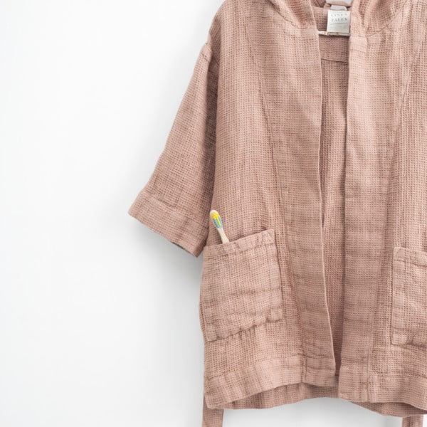 Dětský oranžový lněný župan Linen Tales Nature, vel. 122 - 128-image-1