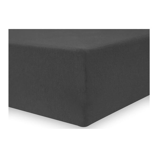 Tmavě šedé elastické prostěradlo DecoKing Nephrite, 180/200 x 200 cm-image-2