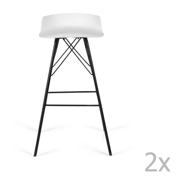 Sada 2 bílých barových židlí Tenzo Tori-image-1