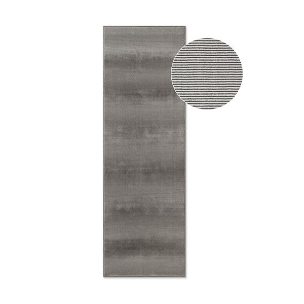 Antracitovo-krémový běhoun 80x240 cm Perles Dolomite – Elle Decoration