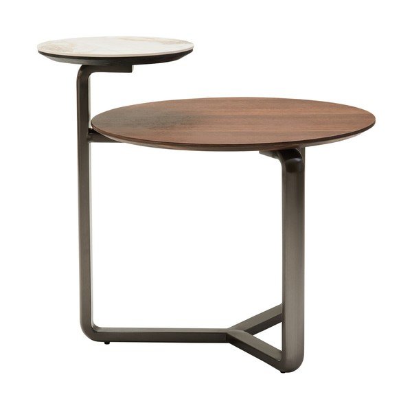 Hnědý kulatý konferenční stolek z eukalyptového dřeva 55x67 cm Imperia – Premier Housewares-image-4
