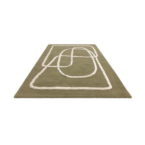 Zelený ručně tkaný vlněný koberec 160x230 cm Matrix – Asiatic Carpets-image-4