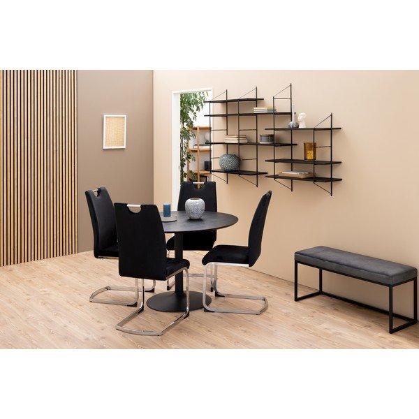 Černá patrová police z masivu pavlovnie 196 cm Belfast – Actona-image-4