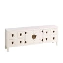 Bílá nízká komoda 130x50,5 cm Oriente – Ixia