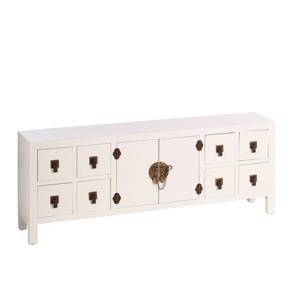 Bílá nízká komoda 130x50,5 cm Oriente – Ixia