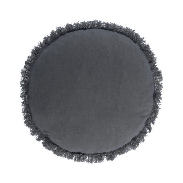 Tmavě šedý povlak na polštář Kave Home Clarice, ø 45 cm