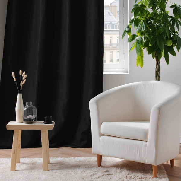 Černý termo závěs z mikrovlákna 135x260 cm Micropolar – douceur d'intérieur-image-4