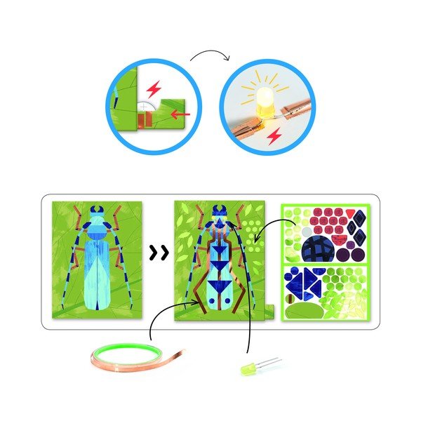 Sada 3 světélkujících obrázků Djeco Insectarium-image-2