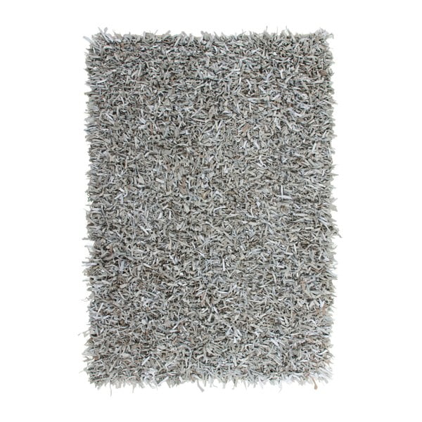 Šedý kožený koberec Rodeo, 120x170cm