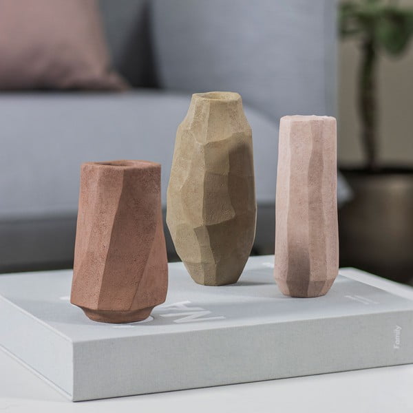 Růžová váza z polyresinu (výška 15,5 cm) Nuki – Mette Ditmer Denmark-image-2