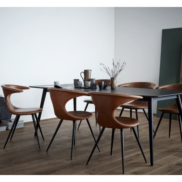 Hnědá koženková židle DAN-FORM Denmark Flair-image-1