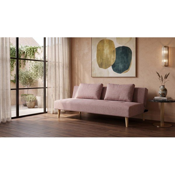 Růžová polohovací/rozkládací pohovka 180 cm Matylda – Bonami Essentials-image-1