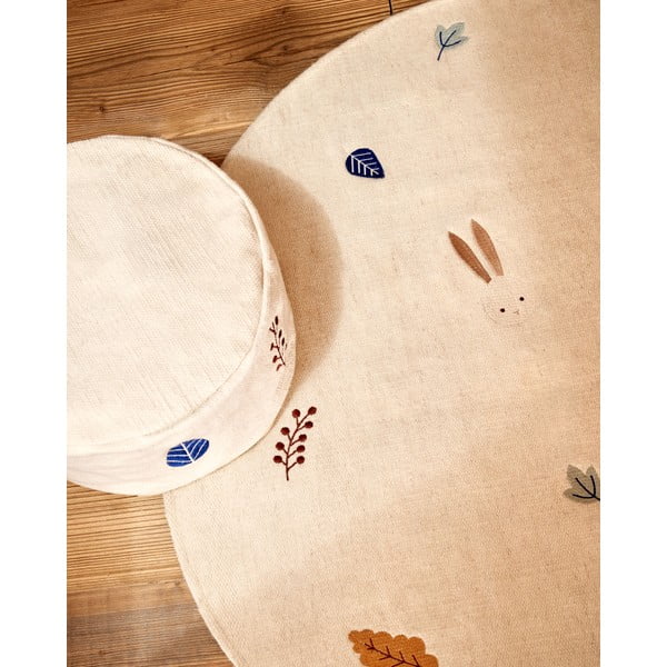 Krémový vlněný dětský koberec ø 120 cm Yanil – Kave Home-image-1