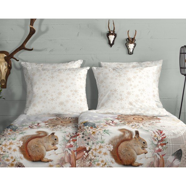 Bílé flanelové povlečení na jednolůžko 140x200 cm – HIP-image-2