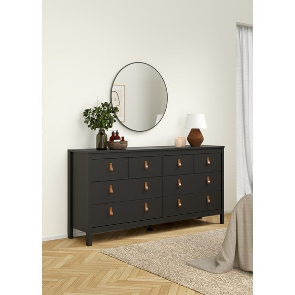 Černá nízká komoda 159x80 cm Madrid – Tvilum-image-1