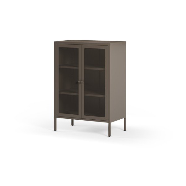 Šedá kovová skříňka 70x100x40 cm Fayna – Marckeric-image-3