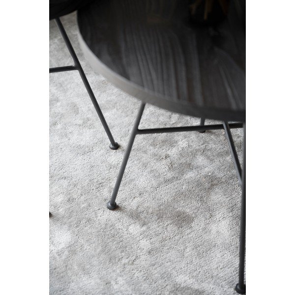 Sada 2 černých odkládacích stolků s deskami z borovicového dřeva Rowico Grafton-image-4