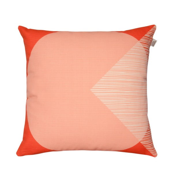 Oranžový polštář s oboustranným potiskem Orla Kiely OK Cushion, 45 x 45 cm