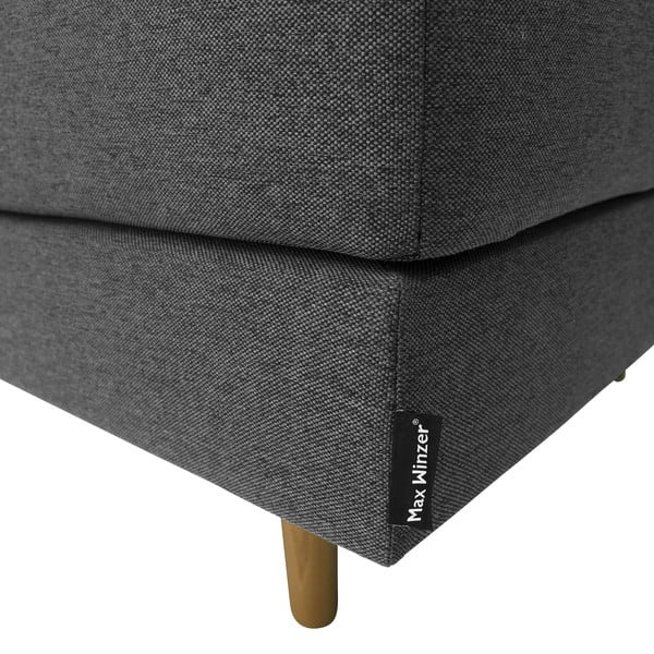 Antracitová polohovací lenoška Max Winzer Ivo, pravý roh-image-1