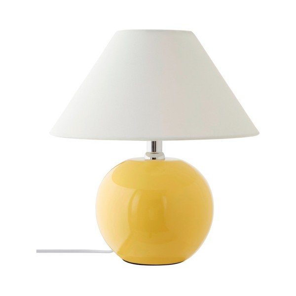Žlutá/krémová keramická stolní lampa (výška 29 cm) Karamell – Jotex