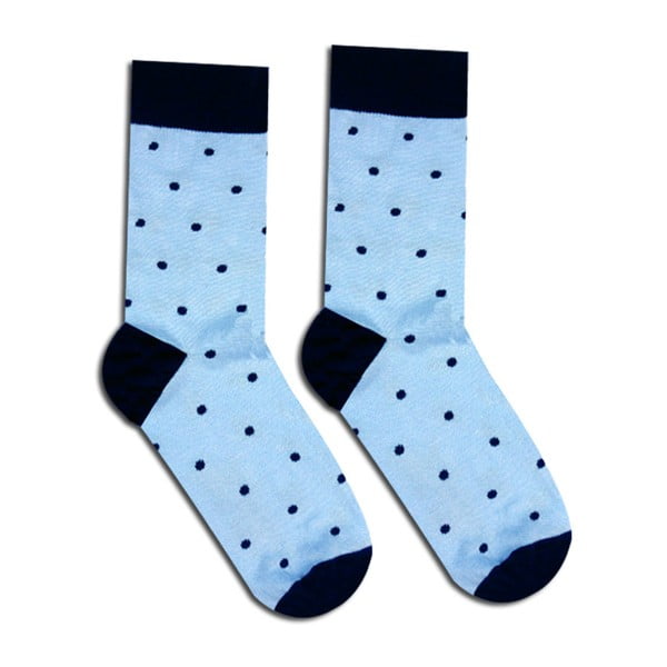 Světle modré bavlněné ponožky HestySocks Gentlemen, vel. 35-38
