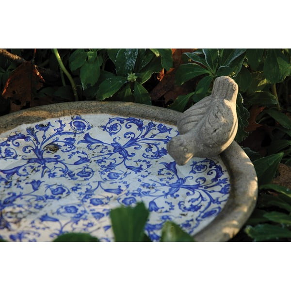 Modrobílé keramické pítko pro ptáčky Esschert Design-image-1