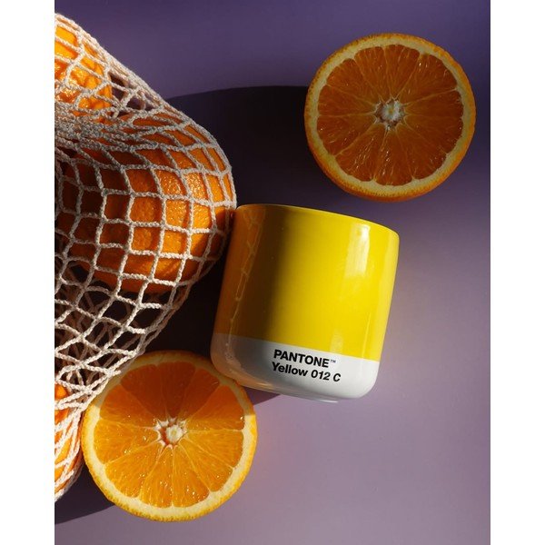 Žlutý porcelánový šálek na cappuccino 175 ml Yellow 012 – Pantone-image-1