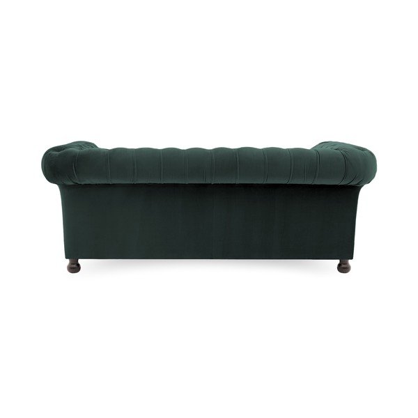 Tmavě zelená pohovka Vivonita Chesterfield Petrol, 195 cm-image-3