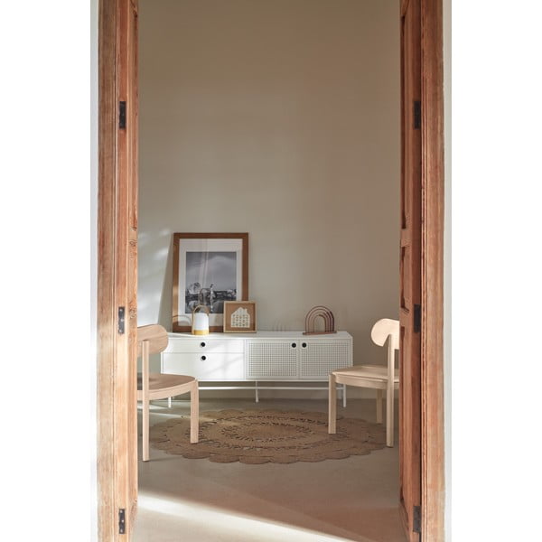 Bílý TV stolek 140x52 cm Punto - Teulat-image-1