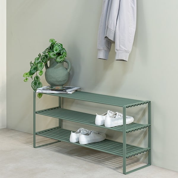 Šedozelený kovový botník 100x48,5x29 cm Rex – Spinder Design-image-3