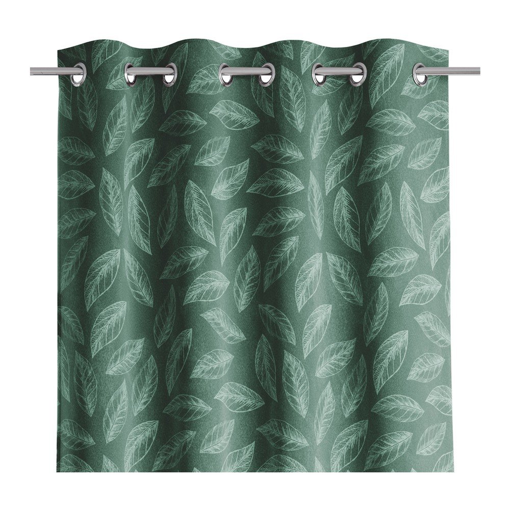 Zelený sametový závěs 140x250 cm Calm – Restilo