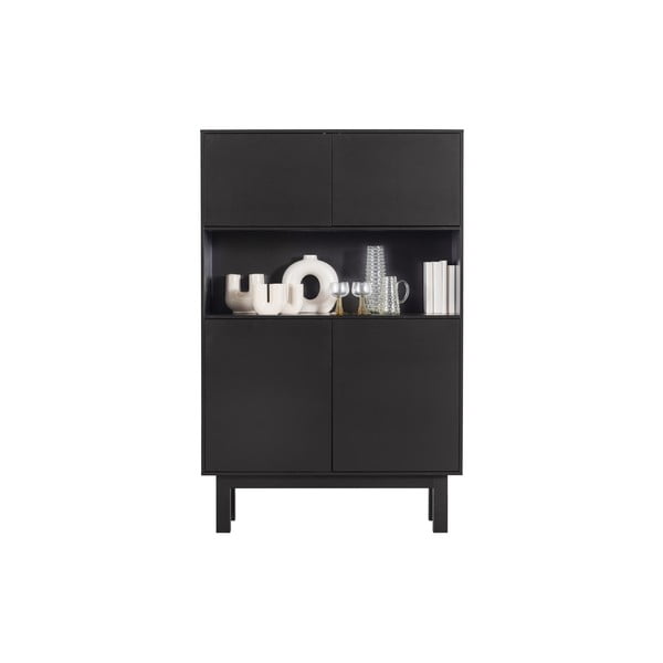 Černá skříňka z borovicového dřeva 110x170 cm Finca – WOOOD-image-3