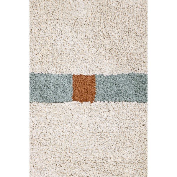 Modro-krémový pratelný ručně tkaný bavlněný koberec 200x300 cm Lanes Vintage Blue – Lorena Canals-image-4