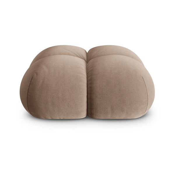 Hnědá sametová podnožka Loretto – Cosmopolitan Design